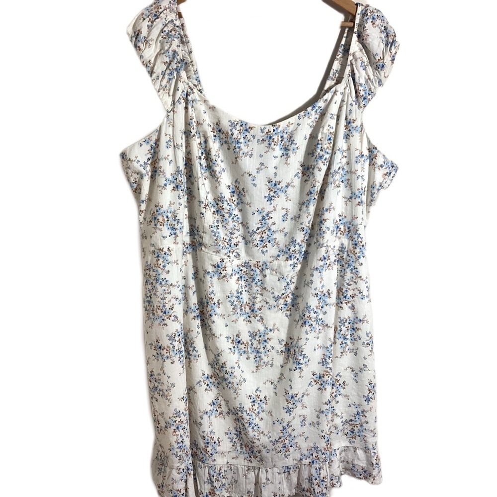 Old Navy Fit & Flare Puff Sleeve Floral Mini Dress 4X